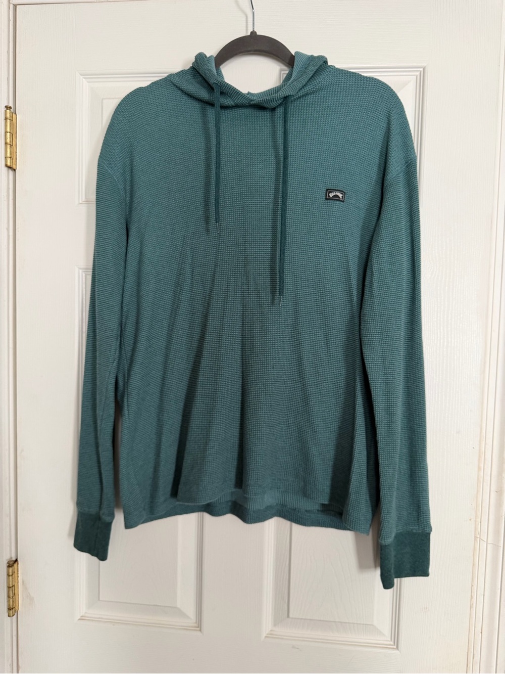 Billabong Teal Waffle-Knit Crewneck Hoodie